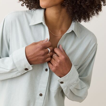 Marine Layer - Abbey Relaxed Oxford Yarn-Dye Shirt - Women's