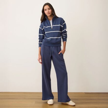 Marine Layer - Cloud 9 Stripe Half Zip Sweatshirt - Women's