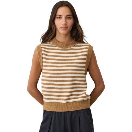 Mid Gauge Stripe Sweater Vest - Women's