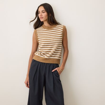 Marine Layer - Mid Gauge Stripe Sweater Vest - Women's