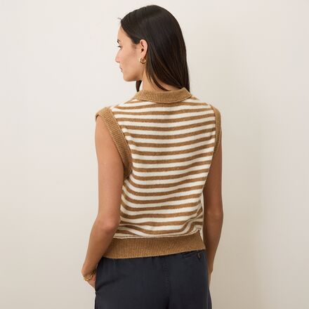 Marine Layer - Mid Gauge Stripe Sweater Vest - Women's