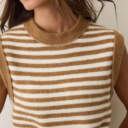 Marine Layer - Mid Gauge Stripe Sweater Vest - Women's