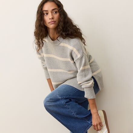 Marine Layer - Oversized Striped Crewneck Sweater - Women's