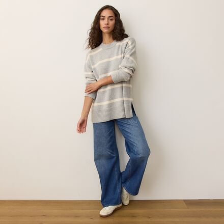 Marine Layer - Oversized Striped Crewneck Sweater - Women's