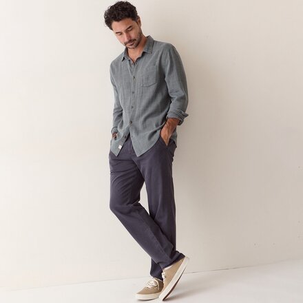 Marine Layer - Classic Stretch Selvage Gingham Long-Sleeve Shirt - Men's