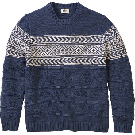 Marine Layer - Textured Fair Isle Crew Sweater - Men's
