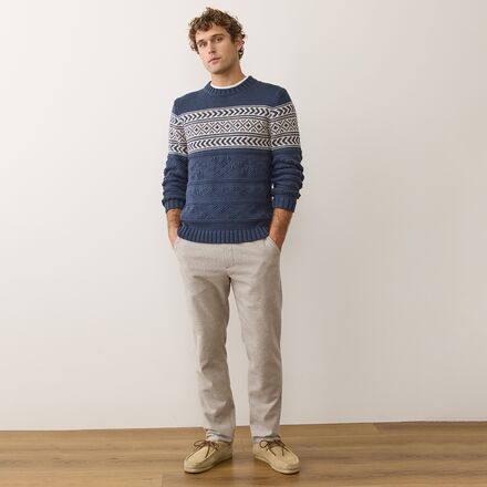 Marine Layer - Textured Fair Isle Crew Sweater - Men's