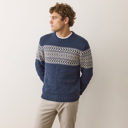 Marine Layer - Textured Fair Isle Crew Sweater - Men's