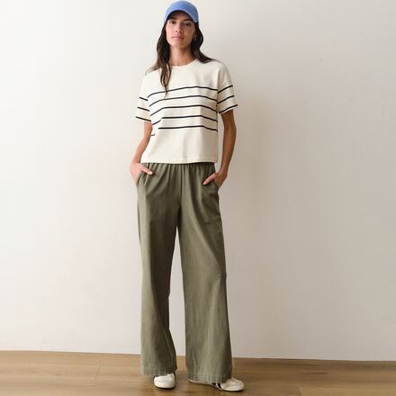 Marine Layer - Cloud 9 Jersey Stripe Crew T-Shirt - Women's