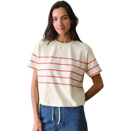 Cloud 9 Jersey Stripe Crew T-Shirt - Women's