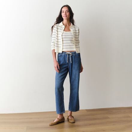 Marine Layer - Denim Drawstring Straight Leg Pant - Women's