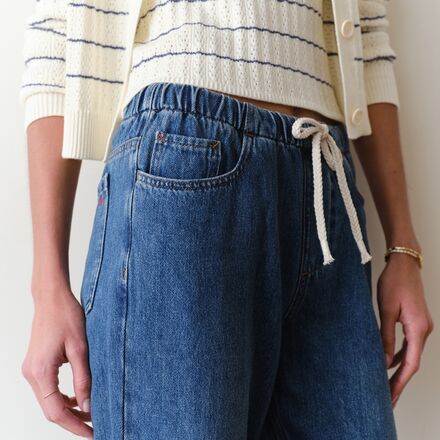 Marine Layer - Denim Drawstring Straight Leg Pant - Women's