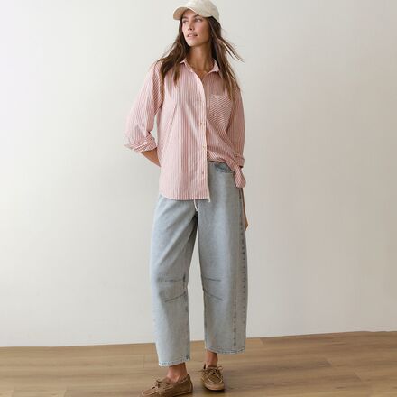 Marine Layer - Drawstring Denim Barrel Pant - Women's