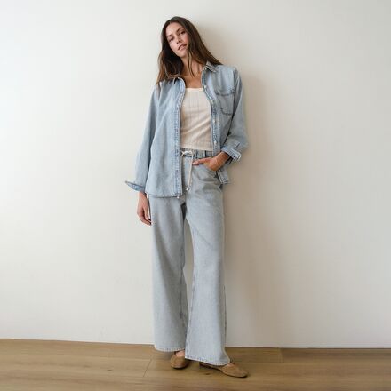 Marine Layer - Drawstring Denim Wide Leg Pant - Women's