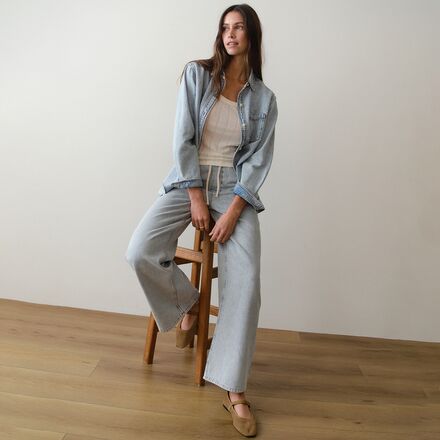 Marine Layer - Drawstring Denim Wide Leg Pant - Women's