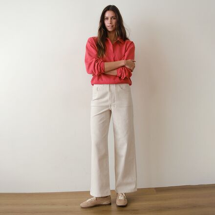 Marine Layer - Drawstring Railroad Wide Leg Pant - Women's