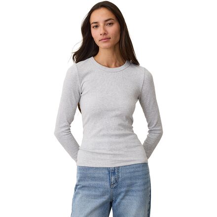 Lexi Rib Sun-In Long-Sleeve Crew Top - Women's