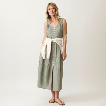 Marine Layer - Button Through Corinne Dobby Dress - Women's