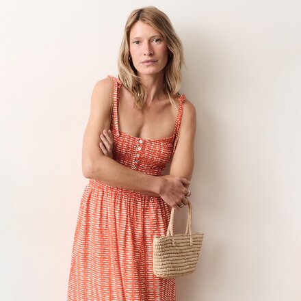 Marine Layer - Smocked Henley Maxi Dress - Women's