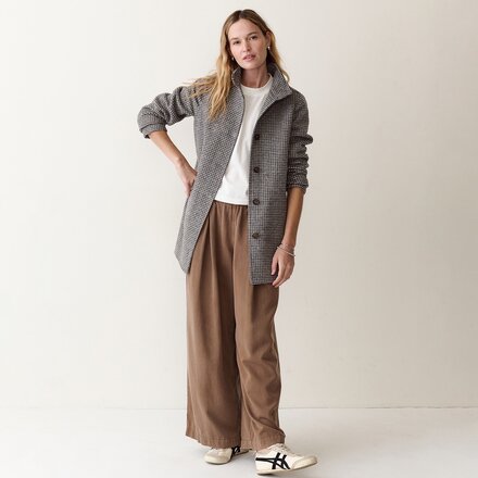 Marine Layer - Stephanie Cocoon Plaid Wool Coat - Women's