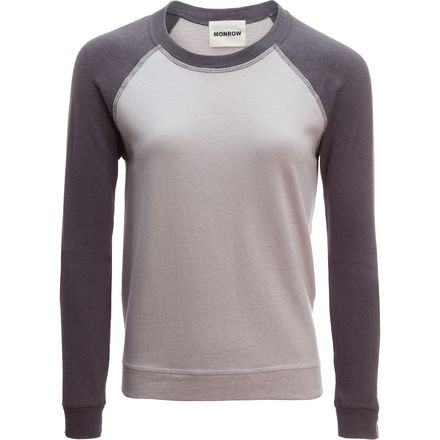 Monrow - Two Tone Raglan Sweatshirt - Women's