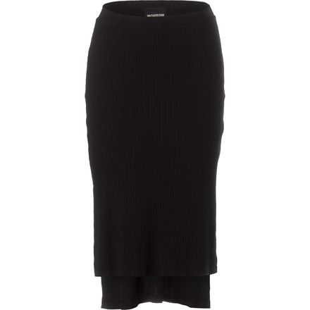 Monrow Long Slit Rib Skirt - Women's - Clothing