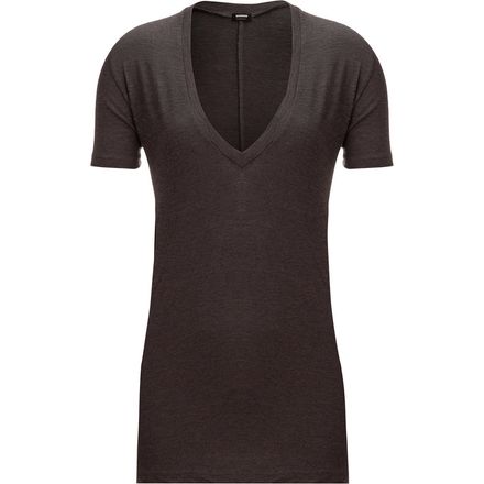 Monrow - Granite Oversized V-Neck Shirt - Women's