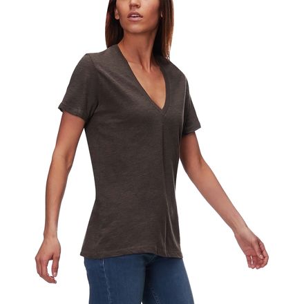 Monrow - Granite Oversized V-Neck Shirt - Women's