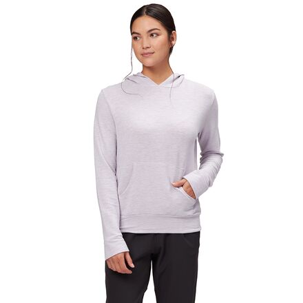 Monrow - Super Soft Kangaroo Pullover Sweatshirt - Women's - Light Lavender