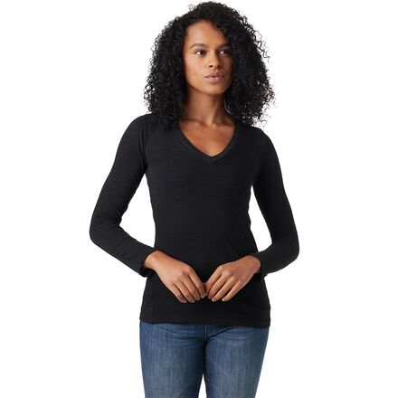 Monrow Granite Long-Sleeve V-Neck Shirt - Women's - Clothing