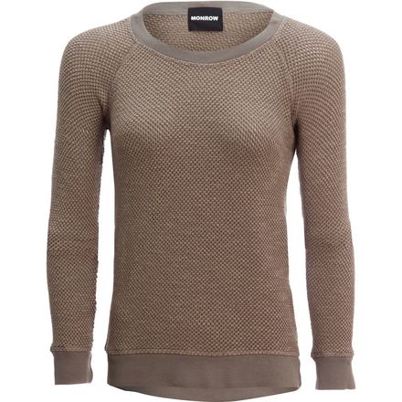 Monrow - Open Knit Raglan Sweater - Women's