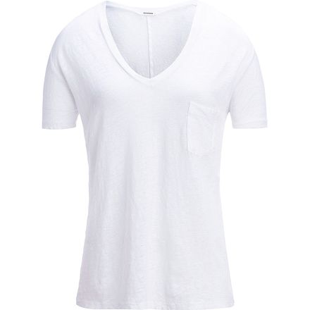 Monrow - V-Neck Pocket T-Shirt - Women's