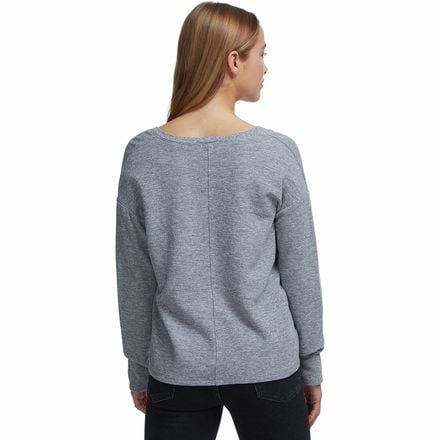 Monrow - V-Neck Thermal Sweatshirt Top - Women's