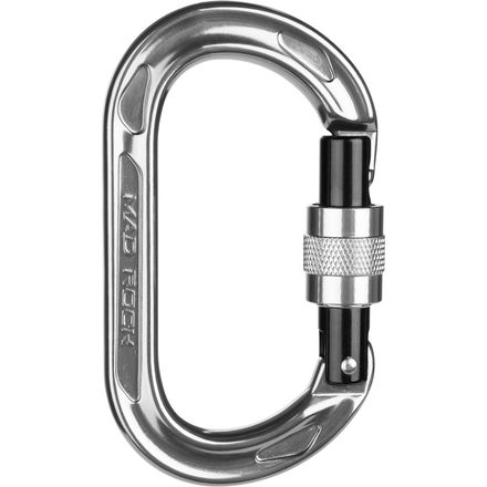 Mad Rock - Oval Tech Screw Locking Carabiner - Silver/Black