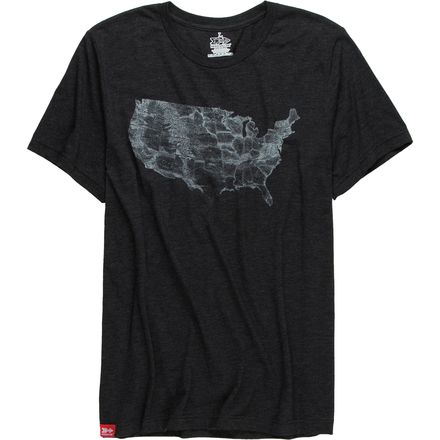 Meridian Line - USA Parks Maps T-Shirt - Men's