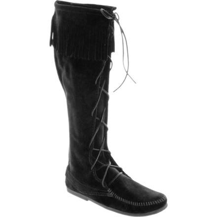 Minnetonka - Front Lace Hardsole Knee Hi Boot - Women's