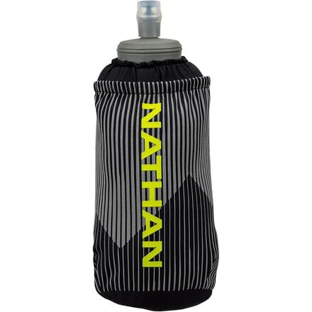 Nathan - ExoDraw 2.0 18oz Insulated Water Bottle - Black/Finish Lime