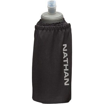 Nathan - Pinnacle 18oz Ins. Soft Flask - Black/Reflective Silver
