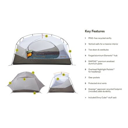 NEMO Equipment Inc. - Aurora 2P Tent: 2-Person 3-Season
