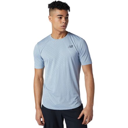 New Balance - Q Speed Short-Sleeve Shirt - Men's - Light Slate