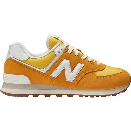 New Balance - 574 Suede/Nylon Shoe - Gold/White