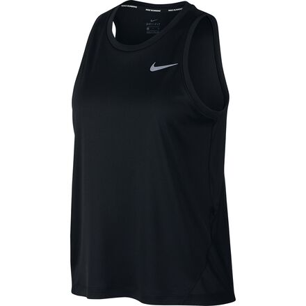 Nike - Miler Tank Top - Women's - Black/Reflective Silver