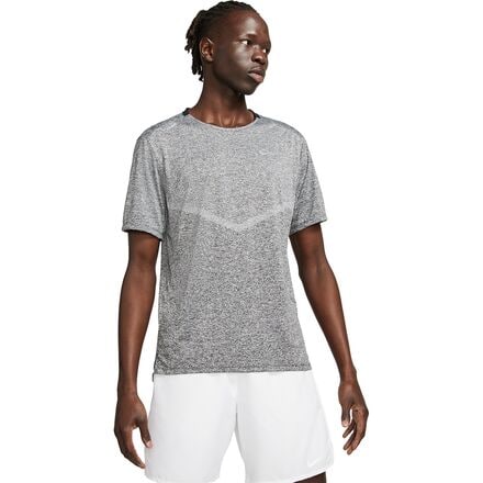 Nike - DF Rise 365 Short-Sleeve Shirt - Men's - Black/Heather/Reflective Silver