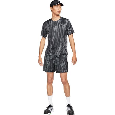 Nike - Miler Short-Sleeve Print Wild Run Shirt - Men's - Black