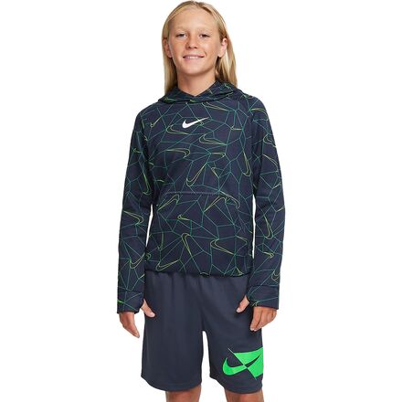 Nike - Therma-Fit AOP Pullover Hoodie - Boys' - Thunder Blue/White