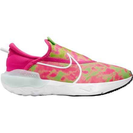 Nike - React Flow Shoe - Little Kids' - Pink Prime/White/Green Strike