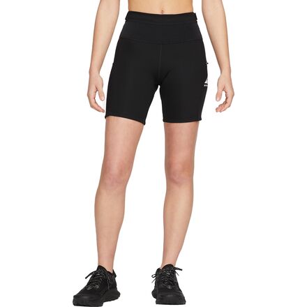 Nike - Dri-FIT Epic Luxe Trail Running Tight Short - Women's - Black/Black/Black/White