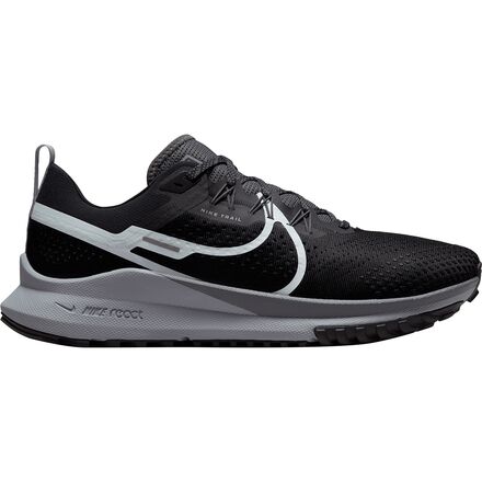 Nike - React Pegasus Trail 4 Trail Running Shoe - Men's - Black/Aura/Dark Grey/Wolf Grey