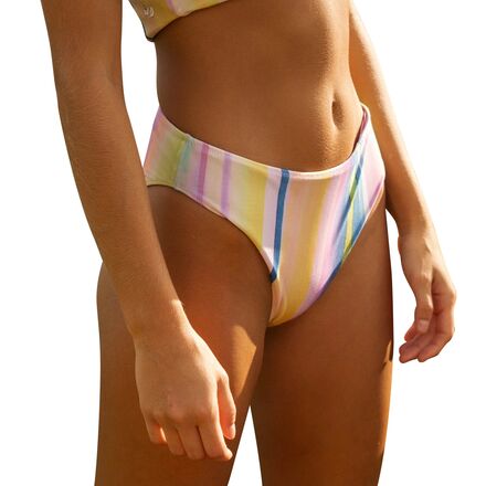 Nani Swimwear - Reversible High Leg Bikini Bottom - Women's - Flat Rib Saltwater