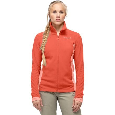 Norrona - Falketind Warm1 Fleece Jacket - Women's - Orange Alert/Peach Amber